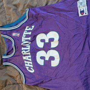Vintage Alonzo Mourning Hornets Jersey.